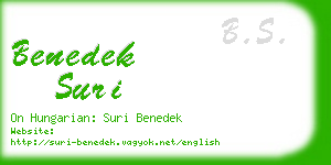 benedek suri business card